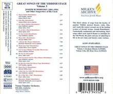 Great Songs of the Yiddish Stage Vol.3, CD