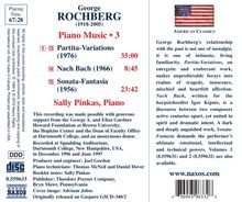 George Rochberg (1918-2005): Klaviermusik Vol.3, CD