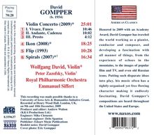 David Gompper (geb. 1954): Violinkonzert (2009), CD