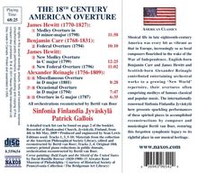 The 18th Century American Overture, CD