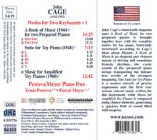 John Cage (1912-1992): Werke für 2 Klaviere Vol.1, CD