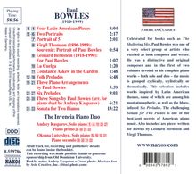 Paul Bowles (1910-1999): Sämtliche Klavierwerke Vol.1, CD