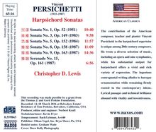 Vincent Persichetti (1915-1987): Cembalosonaten Nr.1,3,5,8,9 (opp.52,149,152,158,163), CD