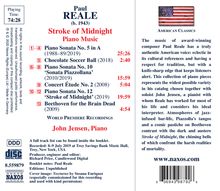Paul Reale (1943-2020): Klavierwerke "Stroke Of Midnight", CD