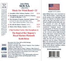 John Philip Sousa (1854-1932): Music for Wind Band Vol.22, CD