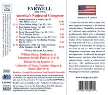 Arthur Farwell (1872-1952): Streichquartett A-Dur op.65 "The Hako", CD