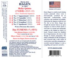 Daron Hagen (geb. 1961): Heike Quinto-Suite für Gesang,Koto,Cello, CD