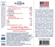 George Walker (1922-2018): Sämtliche Klavierwerke Vol.2, CD