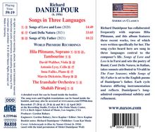 Richard Danielpour (geb. 1956): Songs in Three Languages, CD