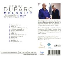 Henri Duparc (1848-1933): Lieder "Melodies", CD