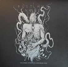 Text: "BLUT AUS NORD" oben, "THE WORK WHICH TRANSFORMS GOD" unten. Detaillierte, dunkle Illustration einer mystischen Gestalt mit Tentakeln.