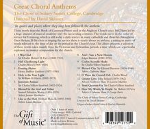 Sidney Sussex College Choir Cambridge - Great Choral Anthems, CD