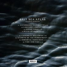 Titel: SALT SEA ATLAS von Kathrine Windfeld. Trackliste: Svendborg Silhouette, Lakeside Lament, Going Feral. Wellen im Hintergrund.