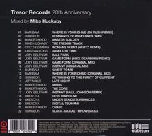 Tresor Records: 20th Anniversary (Mixed by Mike Huckaby), CD