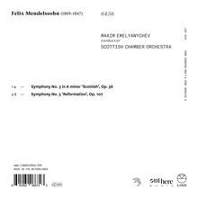 Felix Mendelssohn Bartholdy (1809-1847): Symphonien Nr.3 &amp; 5, CD