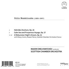 Felix Mendelssohn Werke: Hebrides Overture, Calm Sea and Prosperous Voyage, A Midsummer Night’s Dream. Conductor: Maxim Emelyanychev.