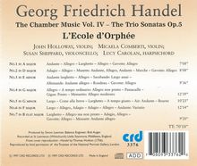 Georg Friedrich Händel (1685-1759): Kammermusik Vol.4, CD