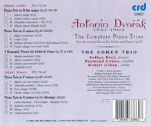 Antonin Dvorak (1841-1904): Klaviertrios Nr.1-4, 2 CDs