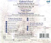 Gabriel Faure (1845-1924): Klaviertrio op.120, CD