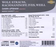 Dawn Upshaw singt Lieder, CD