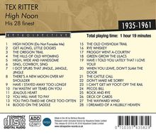 Tex Ritter: High Noon, CD