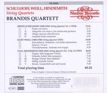 Kurt Weill (1900-1950): Streichquartett op.8 (1923), CD