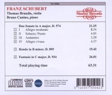 Franz Schubert (1797-1828): Sonate für Violine &amp; Klavier D.574, CD