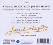 Joseph Haydn (1732-1809): Klaviertrios H15 Nr.17,24,25,29, CD