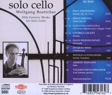 Wolfgang Boettcher - 20th Century Works für Cello solo, CD