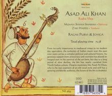 Asad Ali Khan: Ragas Purvi &amp; Joyiga, CD