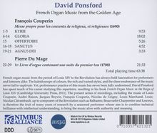 David Ponsford - Französische Orgelmusik Vol.1, CD