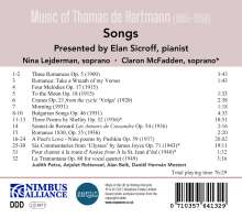 Thomas de Hartmann (1885-1956): Lieder "Songs", CD