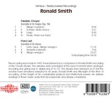 Nimbus - Rediscovered Recordings: Ronald Smith, Frédéric Chopin, Sonata in B major Op. 58, Franz Liszt, Sonata in B minor.