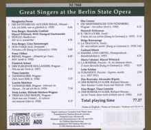 Great Singers at the Berlin State Opera, CD