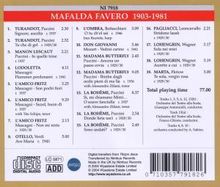 Mafalda Favero singt Arien, CD