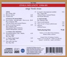 Zinka Milanov singt Verdi, CD