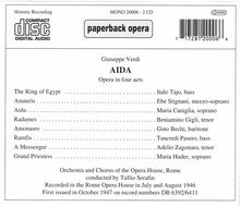 Giuseppe Verdi (1813-1901): Aida, 2 CDs