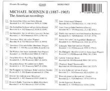 Michael Bohnen singt Arien und Lieder Vol.2, CD