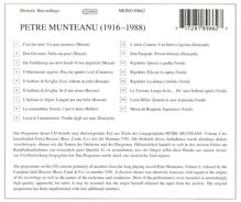 Petre Munteanu singt Arien, CD