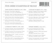 4 American Baritones of the Past, CD