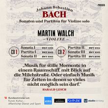 Johann Sebastian Bach (1685-1750): Sonaten &amp; Partiten für Violine BWV 1001-1006, 2 CDs