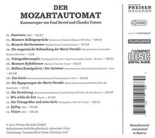 Paul Hertel (geb. 1953): Der Mozartautomat (Kammeroper), CD