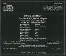 Franz Schmidt (1874-1939): Das Buch mit sieben Siegeln, 2 CDs