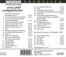 Jandl,Ernst:Weltgebräuche, CD