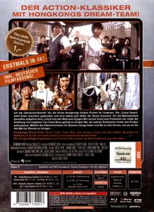 "DER ACTION-KLASSIKER MIT HONGKONGS DREAM-TEAM! Erstmals in 4K! Inkl. deutscher Filmfassung!" Vier Actionszenen.
