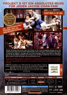 "PROJEKT B IST EIN ABSOLUTES MUSS FÜR JEDEN JACKIE-CHAN-FAN!" Erstmals in 4K! Szene mit Jackie Chan und anderem Mann im Kampf.