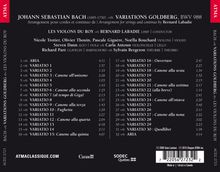Johann Sebastian Bach (1685-1750): Goldberg-Variationen BWV 988 für Streicher &amp; Bc, CD