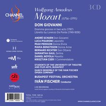 "Don Giovanni: Dramma giocoso in zwei Akten, Budapest Festival Orchestra, Iván Fischer Dirigent. Channel Classics Logo."