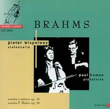 Johannes Brahms (1833-1897): Cellosonaten Nr.1 &amp; 2, CD