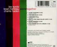 Lee Konitz, Brad Mehldau &amp; Charlie Haden: Alone Together, CD